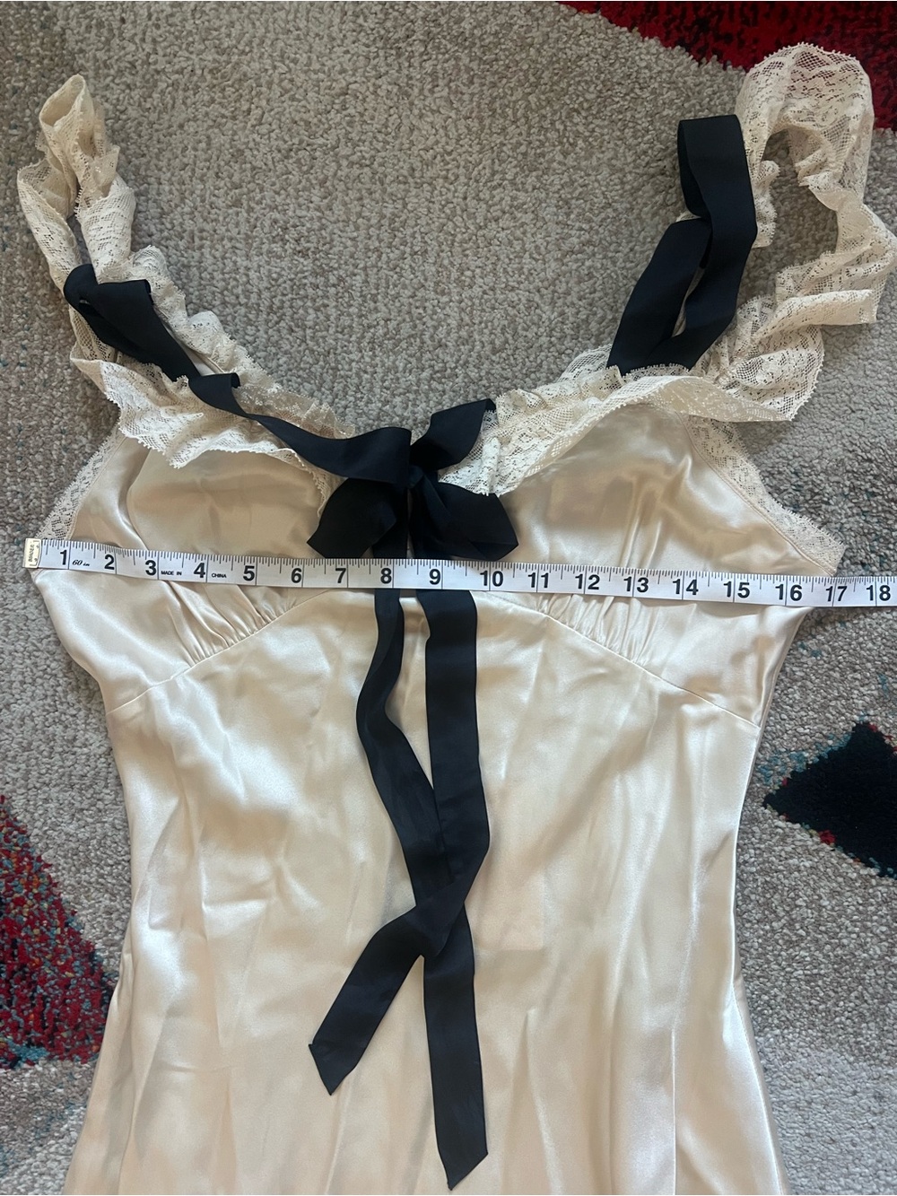 NWT Doen Simonie Dress in Ivory Silk Size Medium - Picture 10 of 11